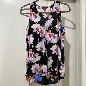 Sleeveless floral tank top